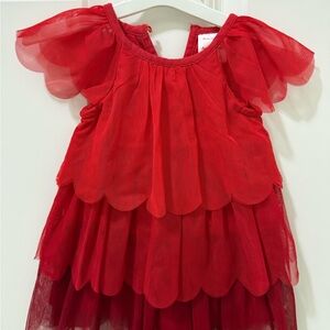 Hanna Andersson Vibrant Red Tulle Dress - New and never worn